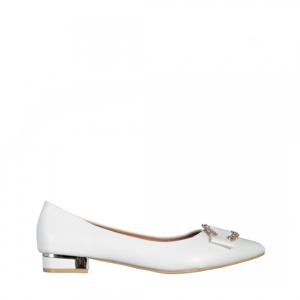 Palma fehér női cipő, műbőrből készült, 2 - Kalapod.hu