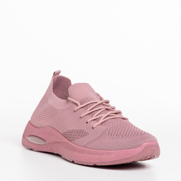Ricarda rózsaszín női sportcipő, textil anyagból készült, 3 - Kalapod.hu