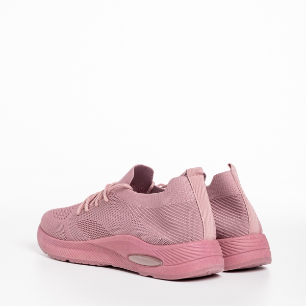 Ricarda rózsaszín női sportcipő, textil anyagból készült, 4 - Kalapod.hu