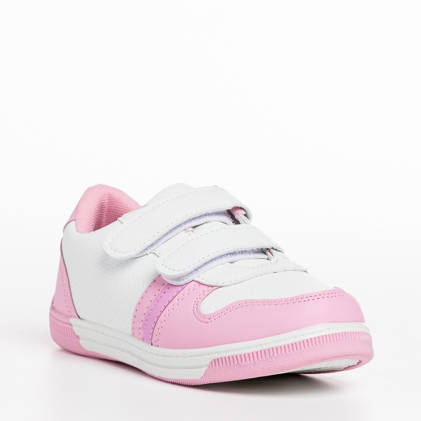 Buddy rózsaszín és fehér gyerek sportcipő, műbőrből készült, 3 - Kalapod.hu