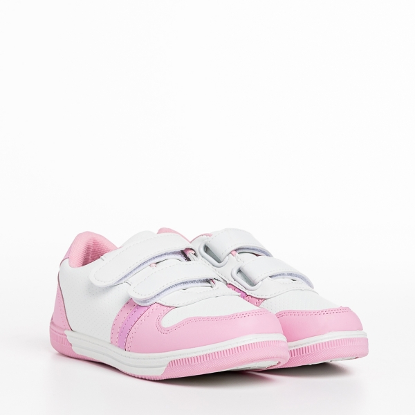 Buddy rózsaszín és fehér gyerek sportcipő, műbőrből készült - Kalapod.hu