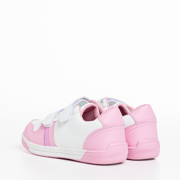 Buddy rózsaszín és fehér gyerek sportcipő, műbőrből készült, 4 - Kalapod.hu