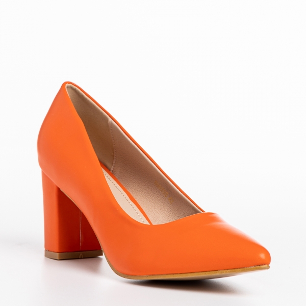 Rissa narancssárga női cipő, műbőrből készült - Kalapod.hu