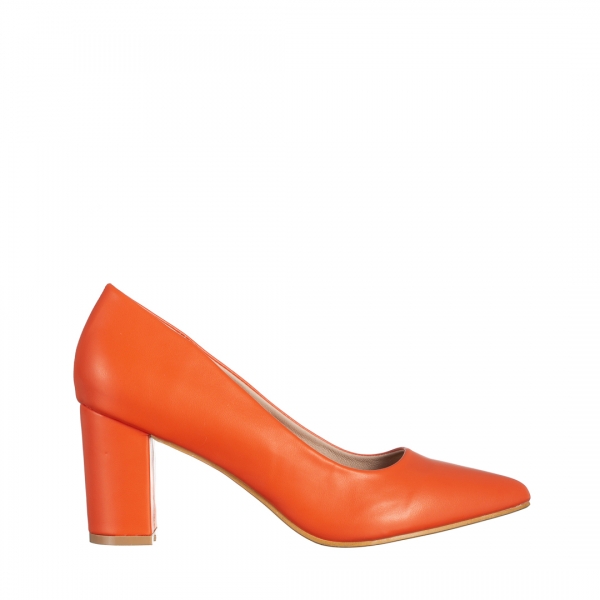 Rissa narancssárga női cipő, műbőrből készült, 2 - Kalapod.hu