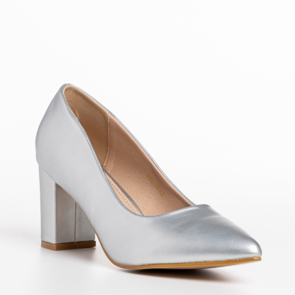 Rissa ezüst női cipő, műbőrből készült - Kalapod.hu