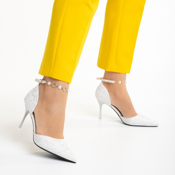 Briony fehér női cipő, műbőrből készült, 4 - Kalapod.hu