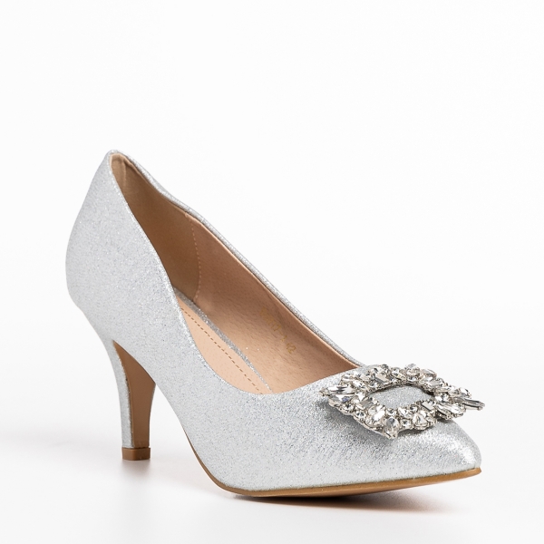 Rylie ezüst női cipő, textil anyagból készült - Kalapod.hu