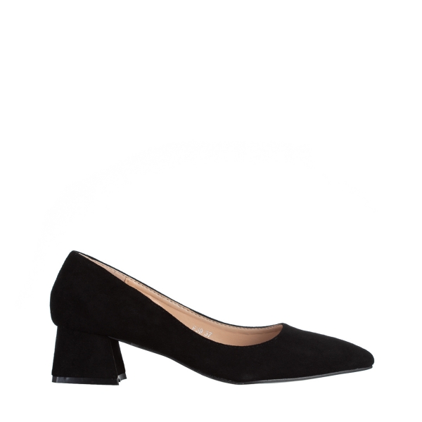 Cataleya fekete női cipő, textil anyagból készült, 6 - Kalapod.hu