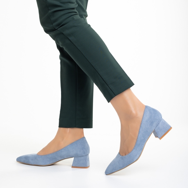 Cataleya kék női cipő, textil anyagból készült, 3 - Kalapod.hu