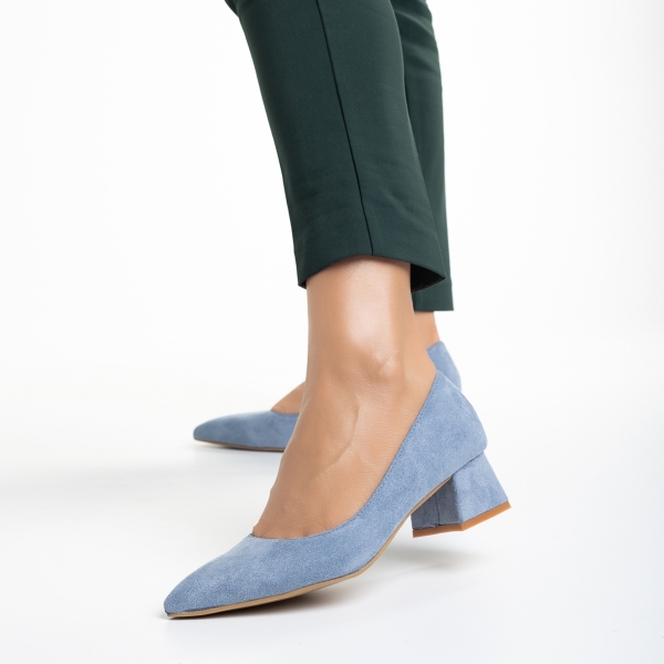 Cataleya kék női cipő, textil anyagból készült, 4 - Kalapod.hu