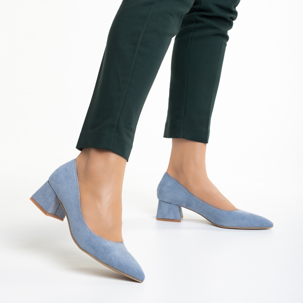 Cataleya kék női cipő, textil anyagból készült, 5 - Kalapod.hu