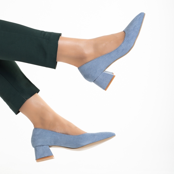 Cataleya kék női cipő, textil anyagból készült, 6 - Kalapod.hu