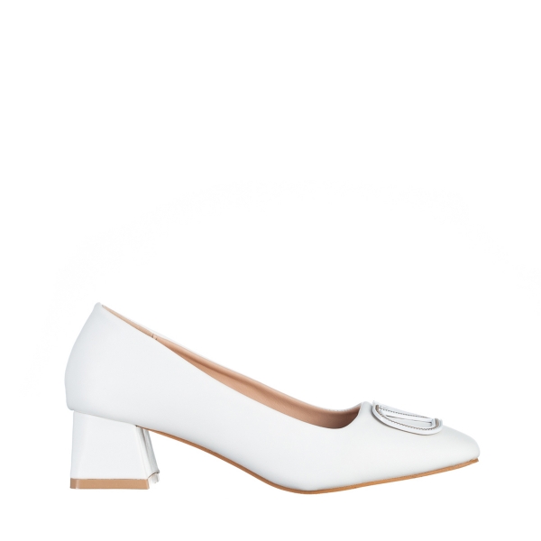 Manaia fehér női cipő, műbőrből készült, 2 - Kalapod.hu