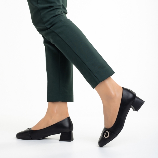 Fitria fekete női cipő, műbőrből készült, 3 - Kalapod.hu
