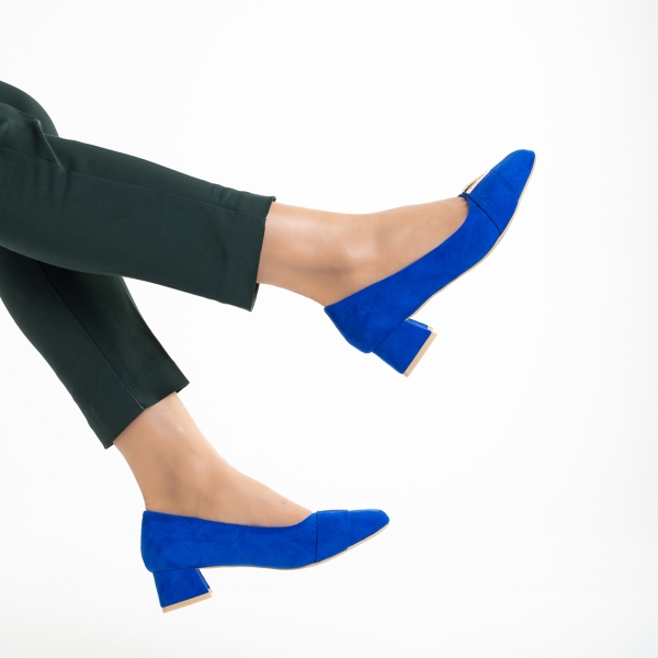 Briella kék női cipő, textil anyagból készült, 6 - Kalapod.hu