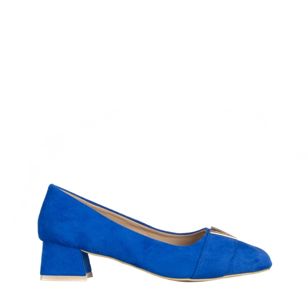 Briella kék női cipő, textil anyagból készült, 2 - Kalapod.hu