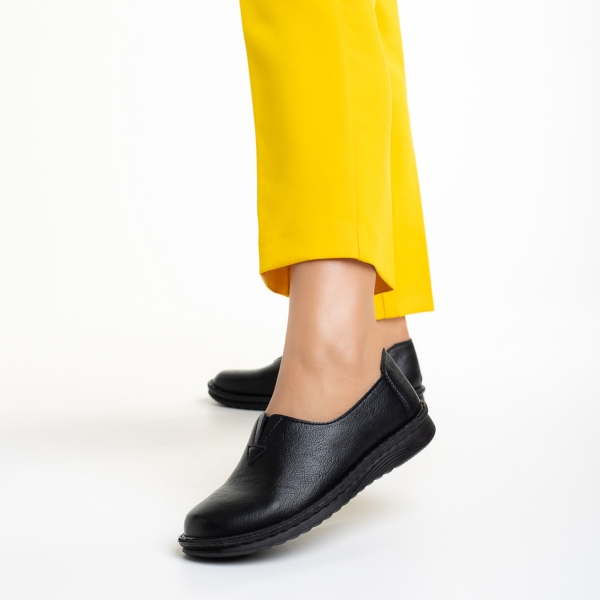 Cassia fekete női cipő, műbőrből készült, 4 - Kalapod.hu