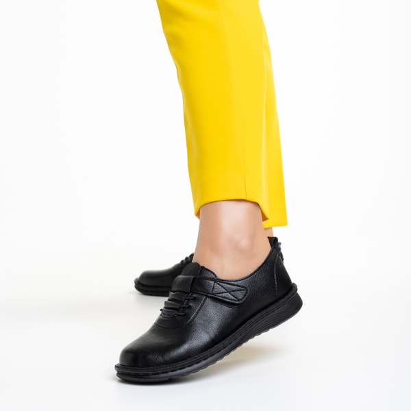 Asmara fekete női cipő, műbőrből készült, 3 - Kalapod.hu