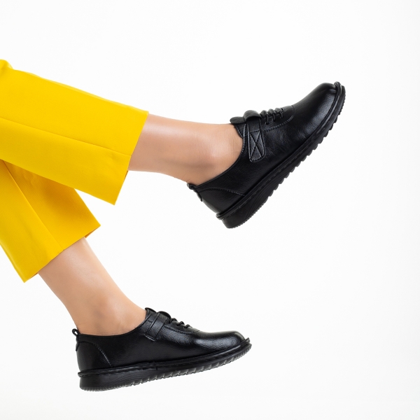 Asmara fekete női cipő, műbőrből készült, 6 - Kalapod.hu