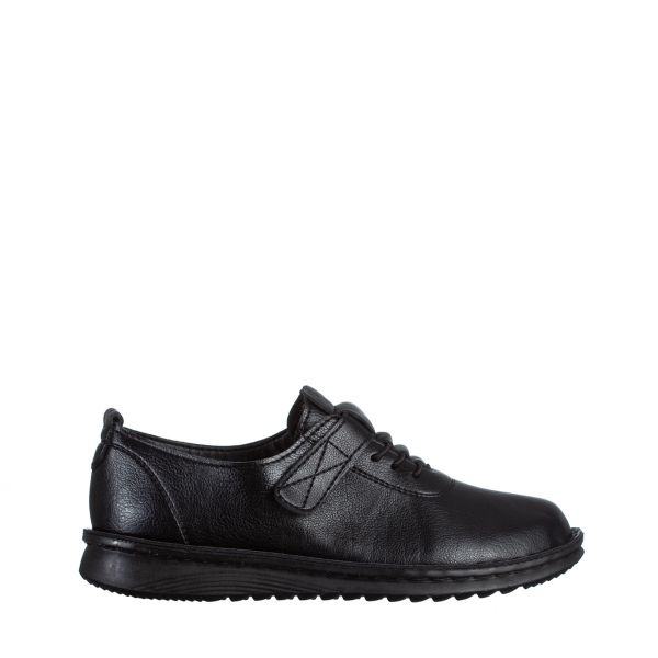 Asmara fekete női cipő, műbőrből készült, 2 - Kalapod.hu