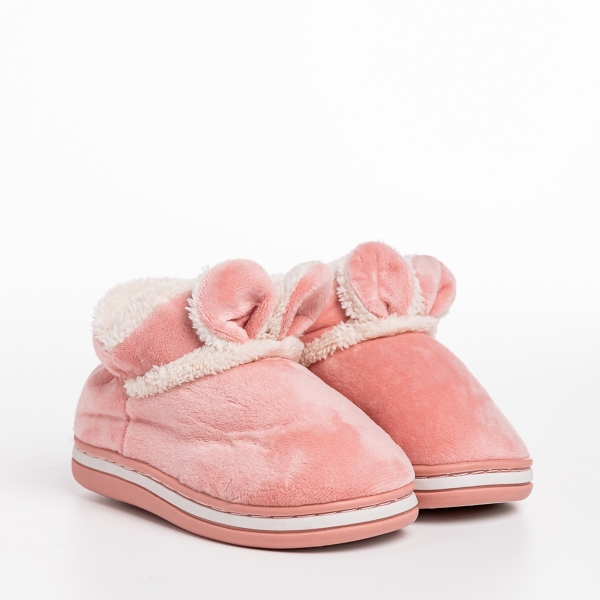 Paco rózsaszín gyerek papucs, textil anyagból készült, 3 - Kalapod.hu
