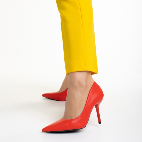 Leya piros női cipő, műbőrből készült - Kalapod.hu