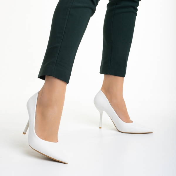 Leya fehér női cipő, műbőrből készült, 3 - Kalapod.hu