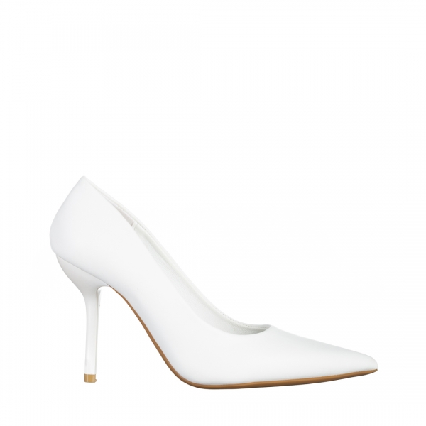 Leya fehér női cipő, műbőrből készült, 2 - Kalapod.hu