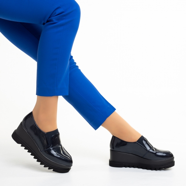 Tamora kék női cipő, műbőrből készült, 6 - Kalapod.hu