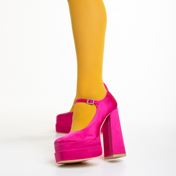 Caira fukszia női cipő, textil anyagból készült, 3 - Kalapod.hu
