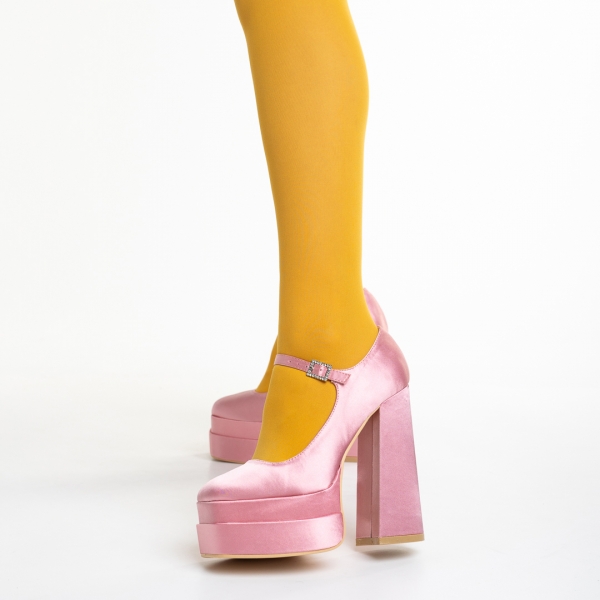 Caira rózsaszín női cipő, textil anyagból készült, 3 - Kalapod.hu