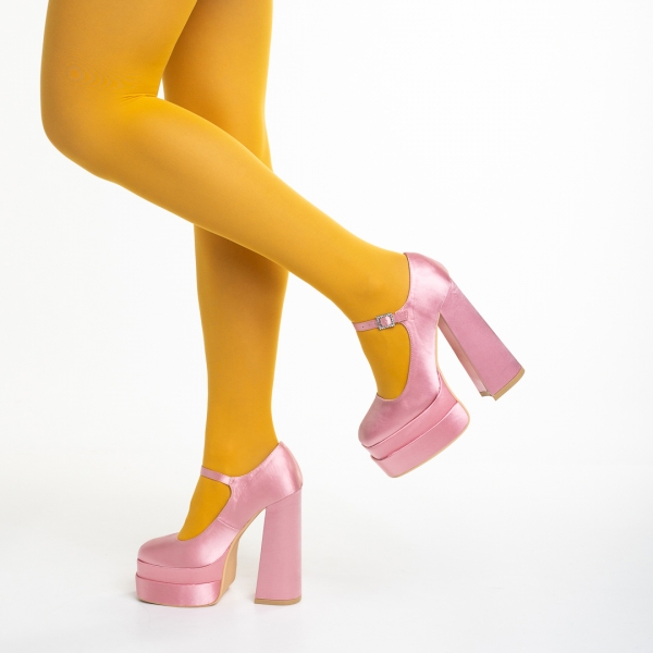 Caira rózsaszín női cipő, textil anyagból készült, 4 - Kalapod.hu