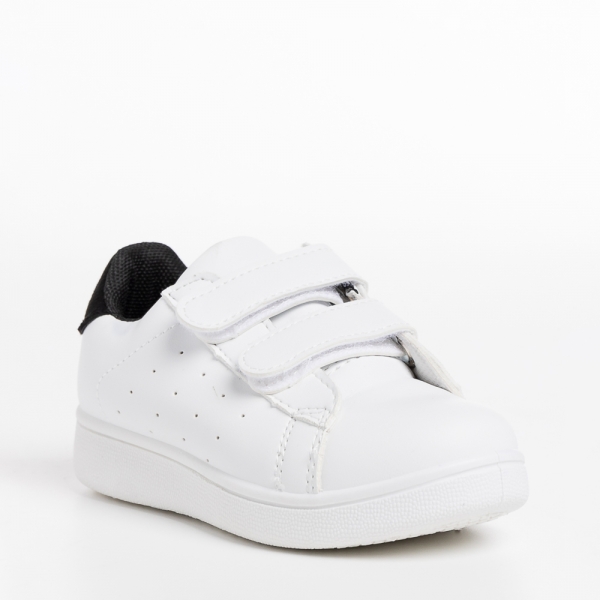 Artio fehér és fekete gyerek sportcipő, műbőrből készült, 3 - Kalapod.hu