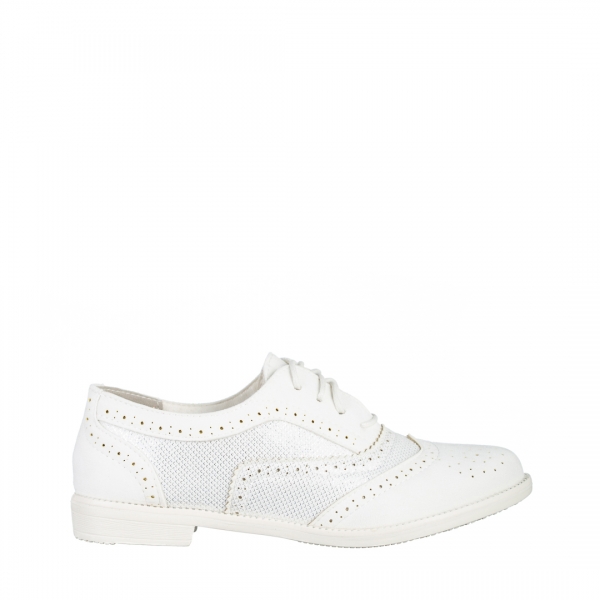 Fadia fehér női cipő, textil anyagból készült, 2 - Kalapod.hu