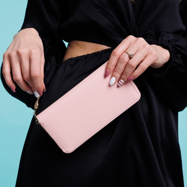 Rayen rózsaszín női pénztárca, textil anyagból készült - Kalapod.hu