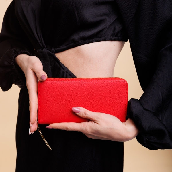 Rayen piros női pénztárca, textil anyagból készült - Kalapod.hu