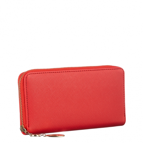 Rayen piros női pénztárca, textil anyagból készült, 3 - Kalapod.hu