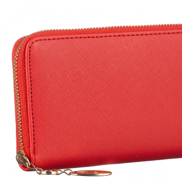 Rayen piros női pénztárca, textil anyagból készült, 4 - Kalapod.hu