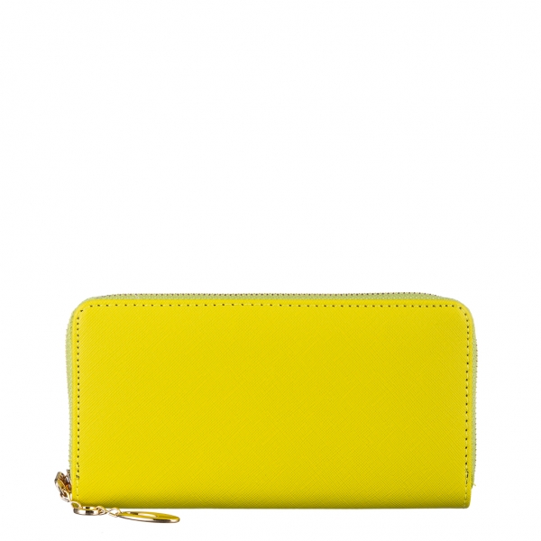 Rayen sárga női pénztárca, textil anyagból készült, 2 - Kalapod.hu