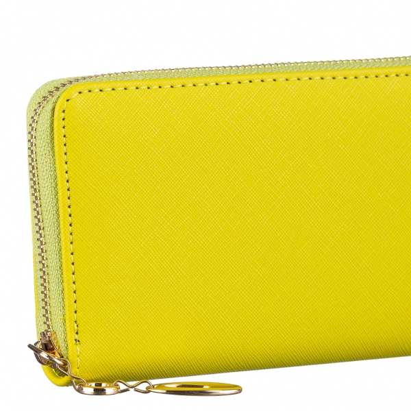 Rayen sárga női pénztárca, textil anyagból készült, 4 - Kalapod.hu