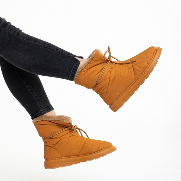 Anselma camel női csizma, textil anyagból készült - Kalapod.hu