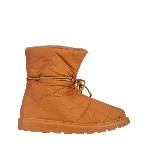 Anselma camel női csizma, textil anyagból készült, 2 - Kalapod.hu