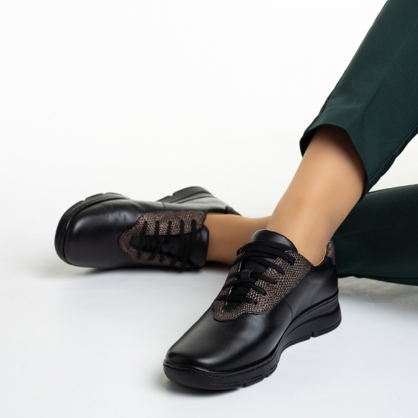 Anahita fekete alkalmi női cipő, valódi bőrből készült, 5 - Kalapod.hu