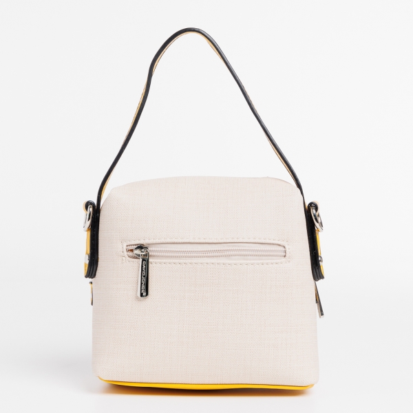 David Jones bézs és sárga női táska, Maristella textil anyagból készült, 5 - Kalapod.hu