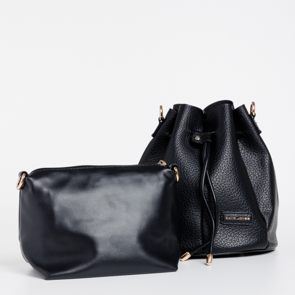 David Jones fekete női táska, Aiza műbőrből készült, 7 - Kalapod.hu