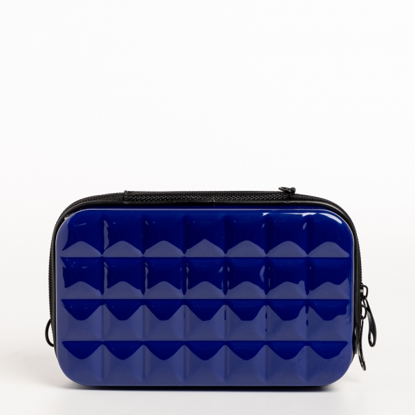 Minali kék női kozmetikus táska, akrilból készült, 5 - Kalapod.hu