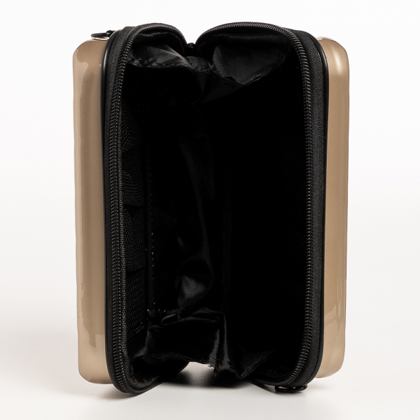 Minali arany női kozmetikus táska, akrilból készült, 7 - Kalapod.hu