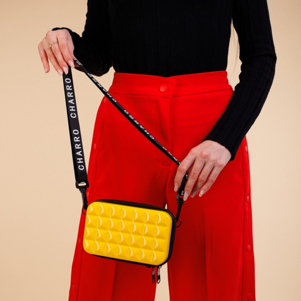 Minali sárga női kozmetikus táska, akrilból készült - Kalapod.hu