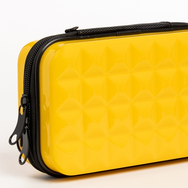 Minali sárga női kozmetikus táska, akrilból készült, 4 - Kalapod.hu