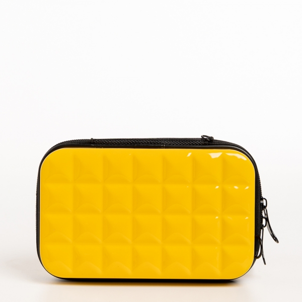 Minali sárga női kozmetikus táska, akrilból készült, 5 - Kalapod.hu